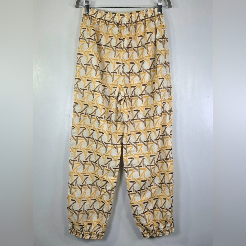 TORY BURCH BASKETWEAVE EMBROIDERED ANKLE PANTS. - Picture 4 of 6